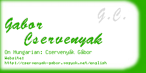 gabor cservenyak business card