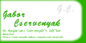 gabor cservenyak business card